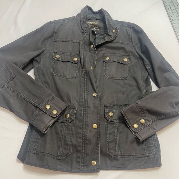 J. Crew Relaxed Boyfriend Field Wax Dark Grey Jacket Size Medium - Picture 1 of 9
